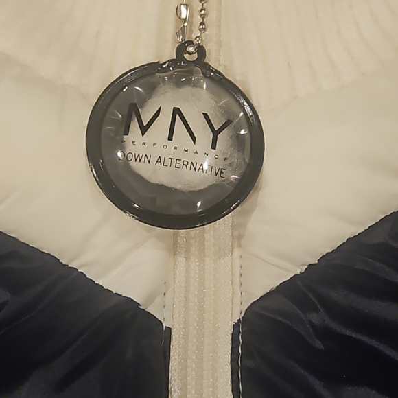 Marc New York Cream Jacket Size S Color Dark Blue Teal Cream Exellent Condition - Picture 9 of 9